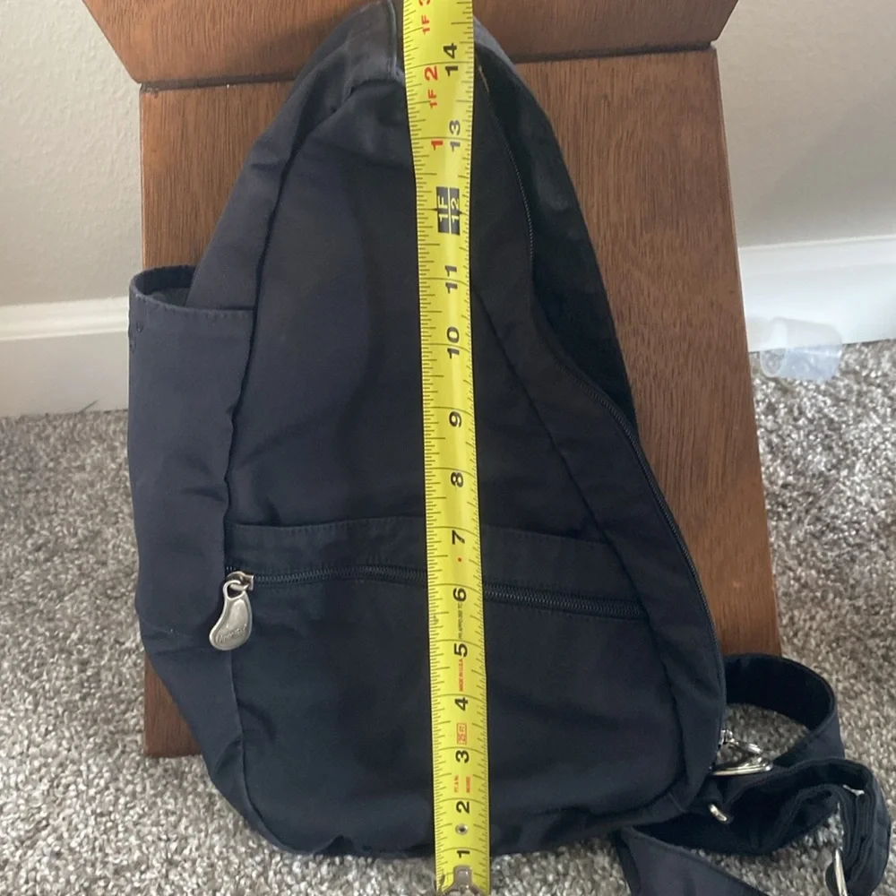 Ameribag Pack Healthy Back Bag Small Black Sling Shoulder Travel Day Bag